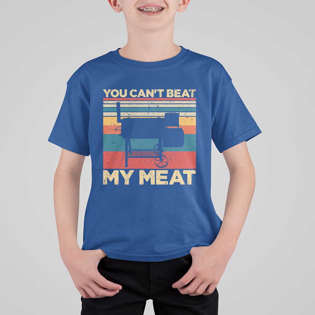 Funny BBQ T Shirt For Kid You Can't Beat My Meat Dad Grill Gift - Wonder Print Shop