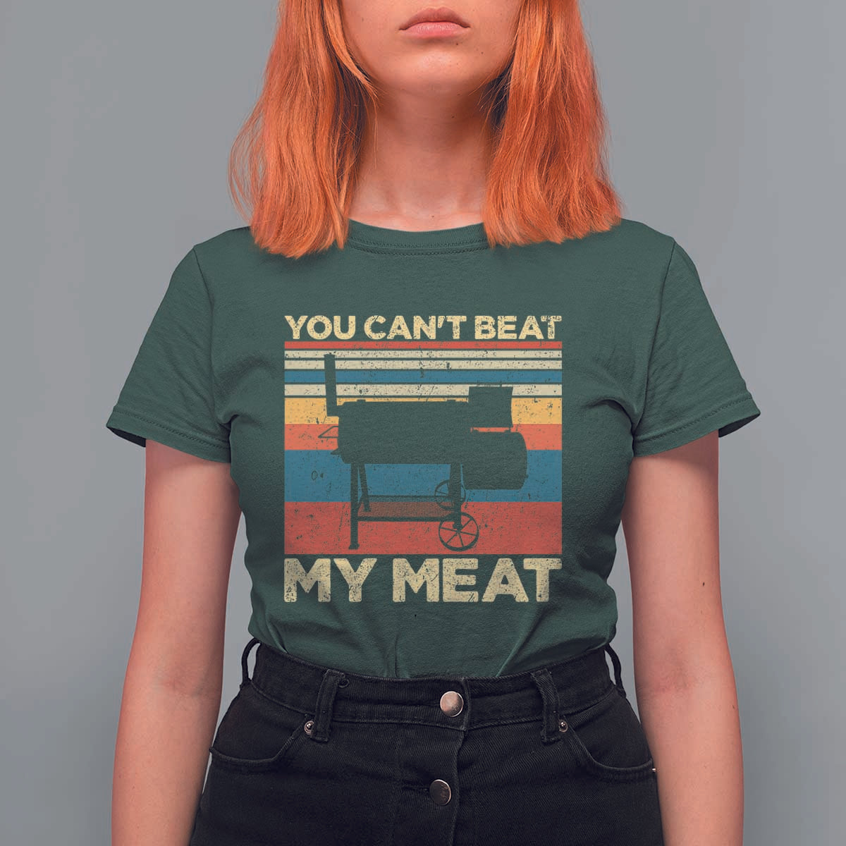 Funny BBQ T Shirt For Women You Can't Beat My Meat Dad Grill Gift - Wonder Print Shop