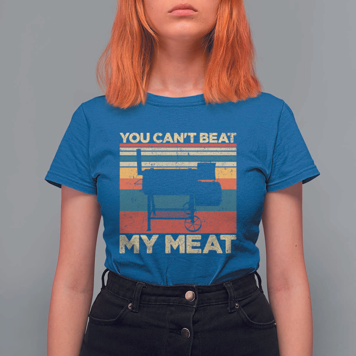 Funny BBQ T Shirt For Women You Can't Beat My Meat Dad Grill Gift - Wonder Print Shop