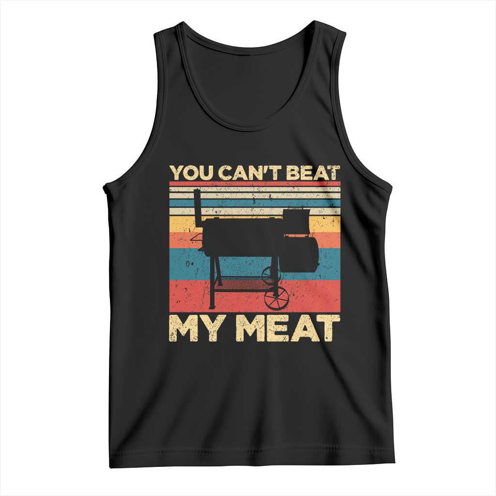 Funny BBQ Tank Top You Can't Beat My Meat Dad Grill Gift