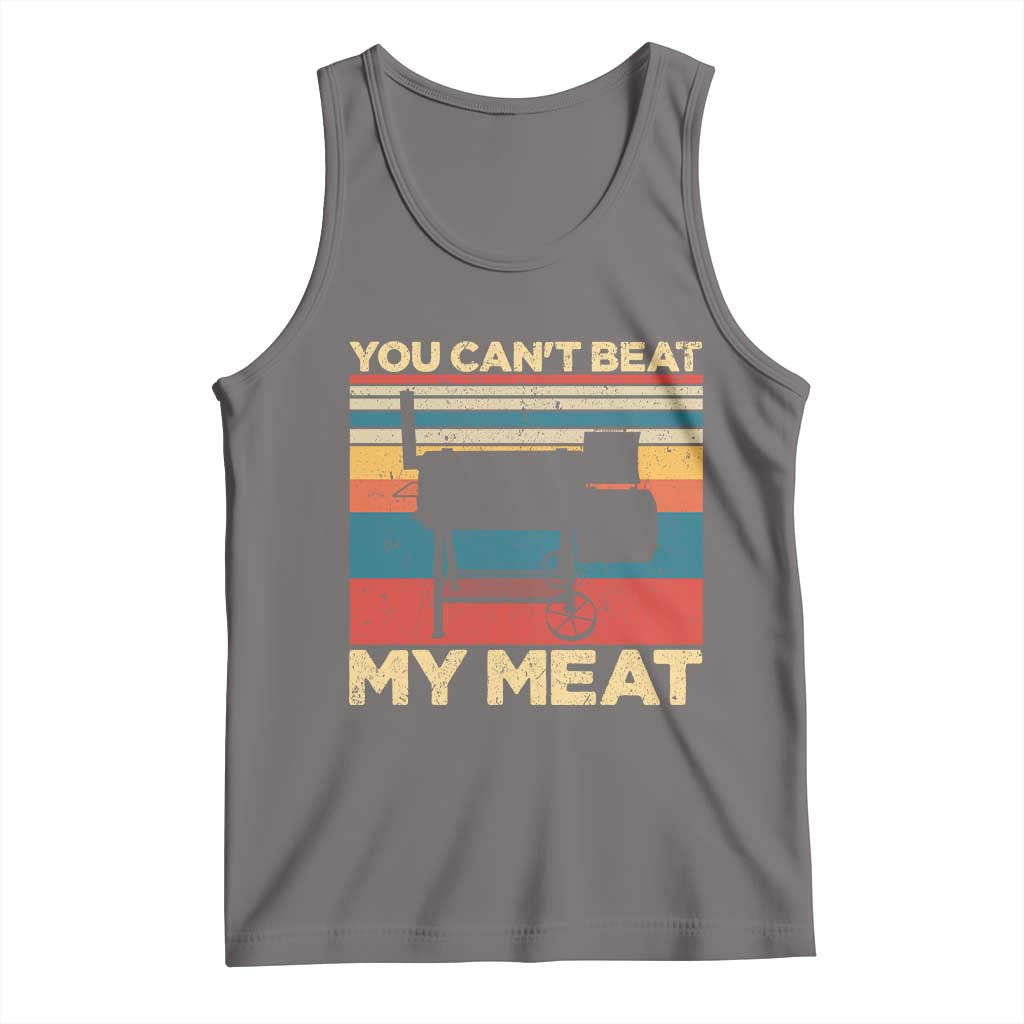 Funny BBQ Tank Top You Can't Beat My Meat Dad Grill Gift