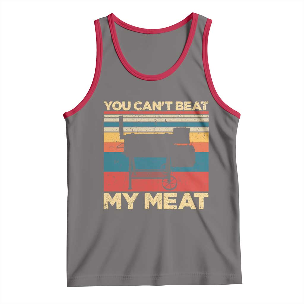Funny BBQ Tank Top You Can't Beat My Meat Dad Grill Gift