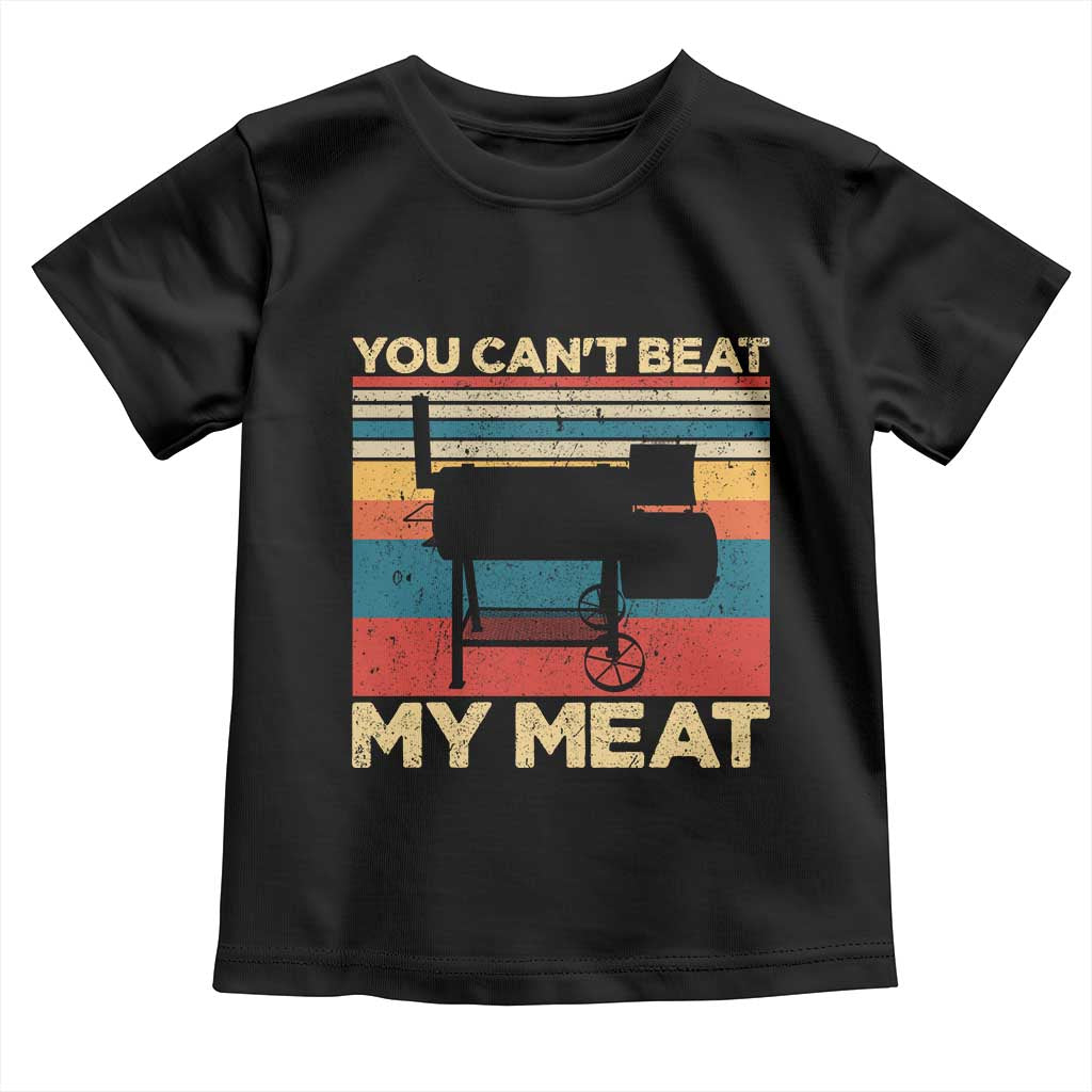Funny BBQ Toddler T Shirt You Can't Beat My Meat Dad Grill Gift