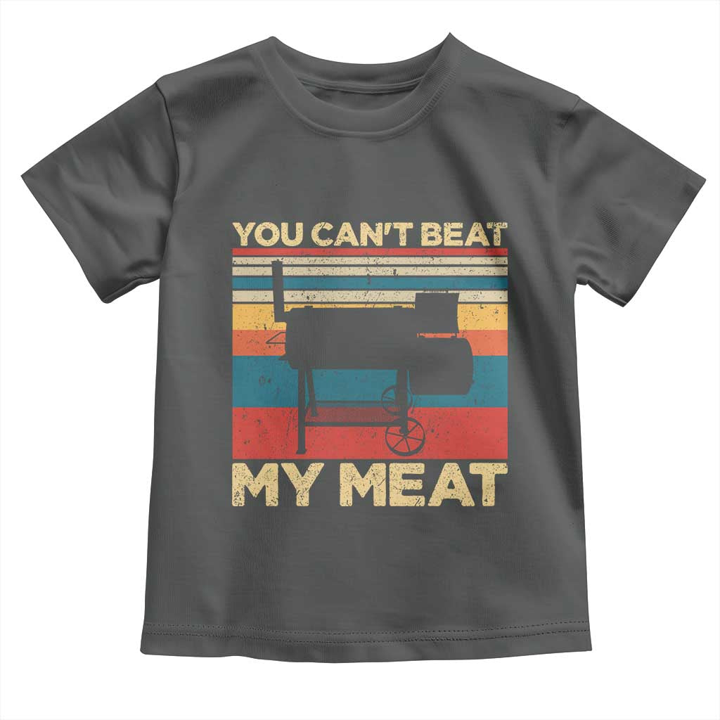 Funny BBQ Toddler T Shirt You Can't Beat My Meat Dad Grill Gift