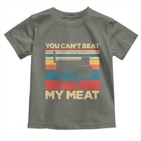 Funny BBQ Toddler T Shirt You Can't Beat My Meat Dad Grill Gift