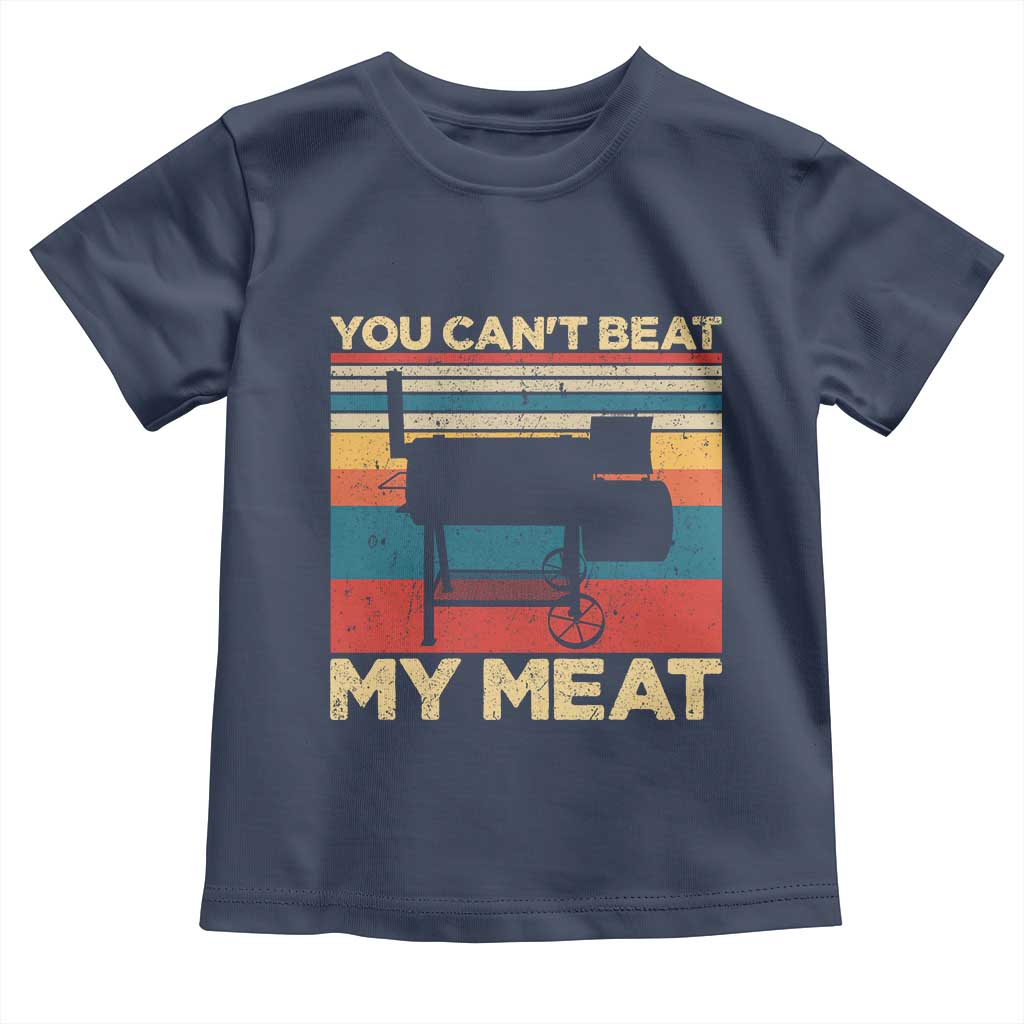 Funny BBQ Toddler T Shirt You Can't Beat My Meat Dad Grill Gift