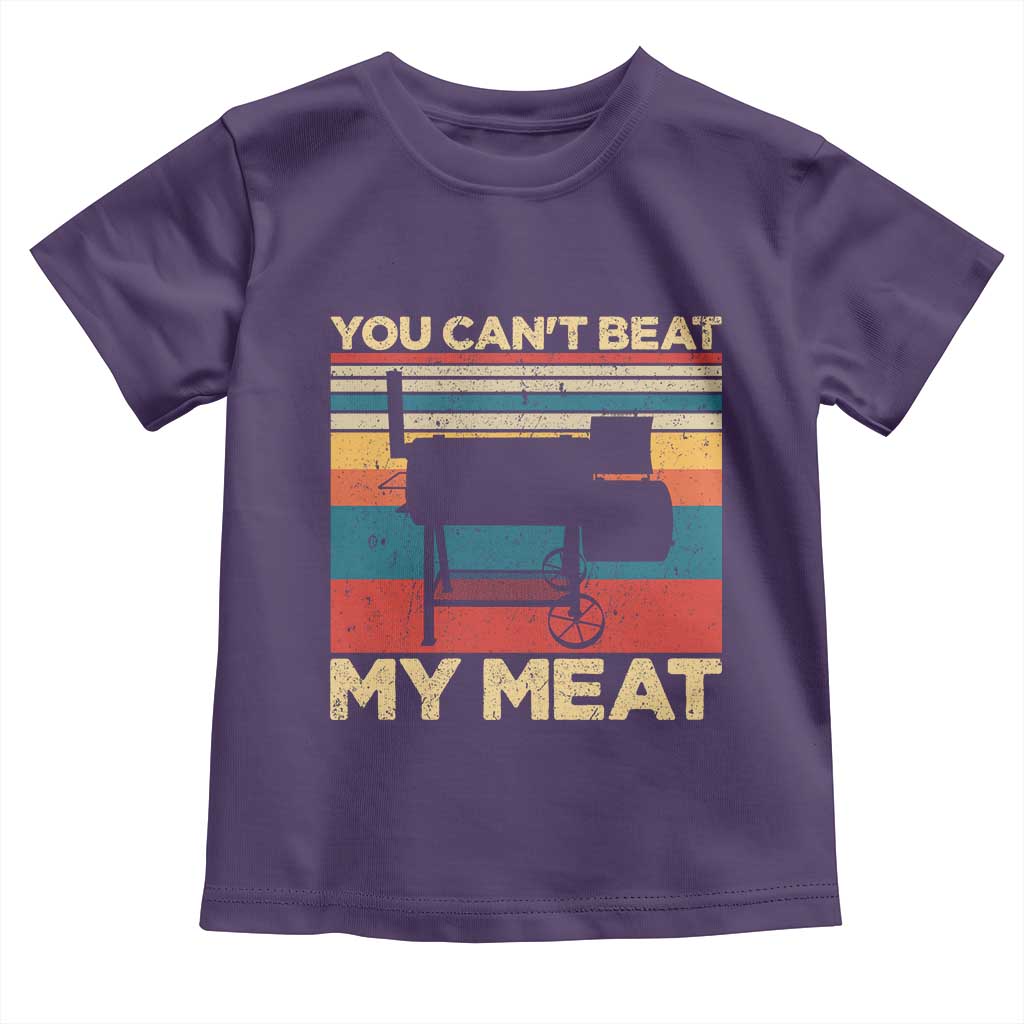 Funny BBQ Toddler T Shirt You Can't Beat My Meat Dad Grill Gift
