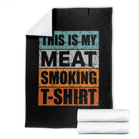 Retro BBQ Smoker This is My Meat Smoking Throw Blanket - Wonder Print Shop