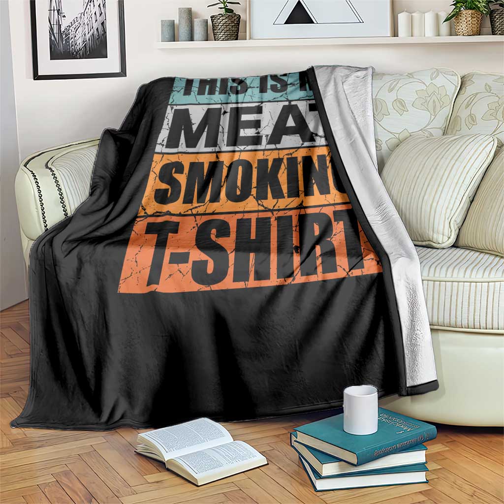 Retro BBQ Smoker This is My Meat Smoking Throw Blanket - Wonder Print Shop