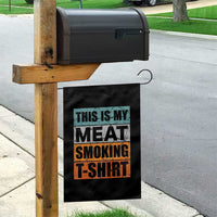 Retro BBQ Smoker This is My Meat Smoking Garden Flag - Wonder Print Shop