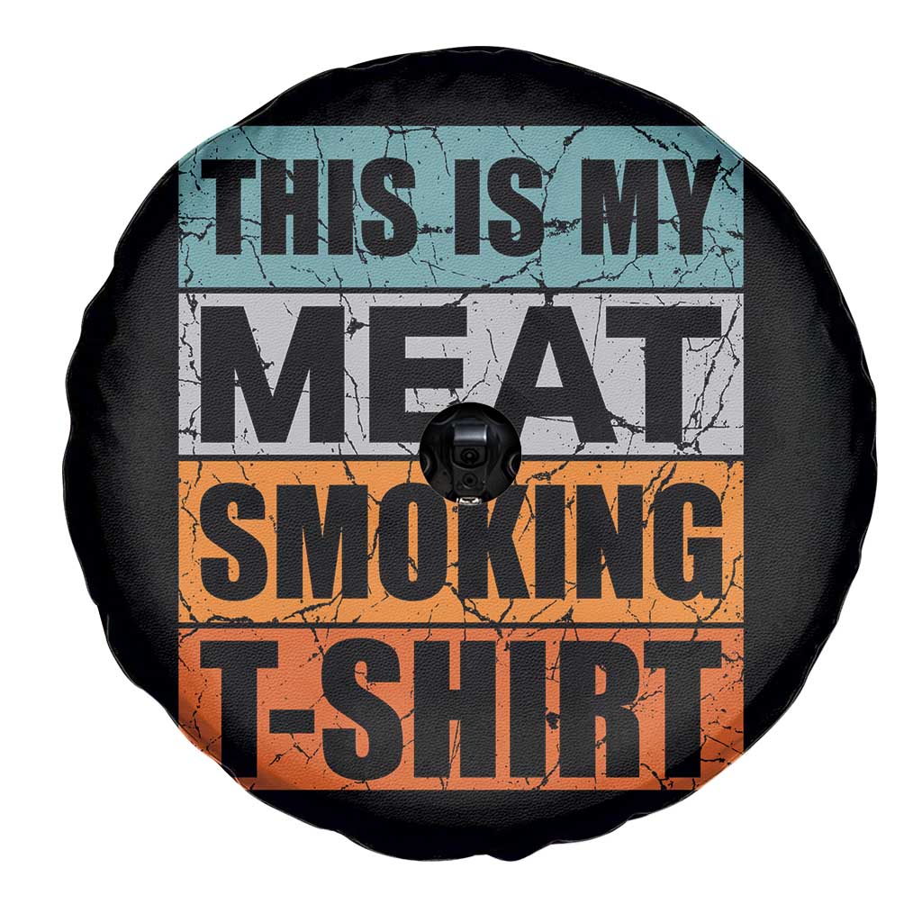 Retro BBQ Smoker This is My Meat Smoking Spare Tire Cover - Wonder Print Shop