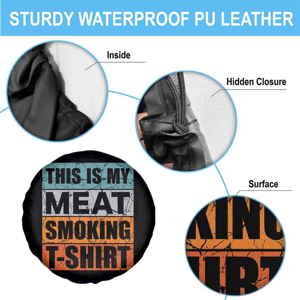 Retro BBQ Smoker This is My Meat Smoking Spare Tire Cover - Wonder Print Shop