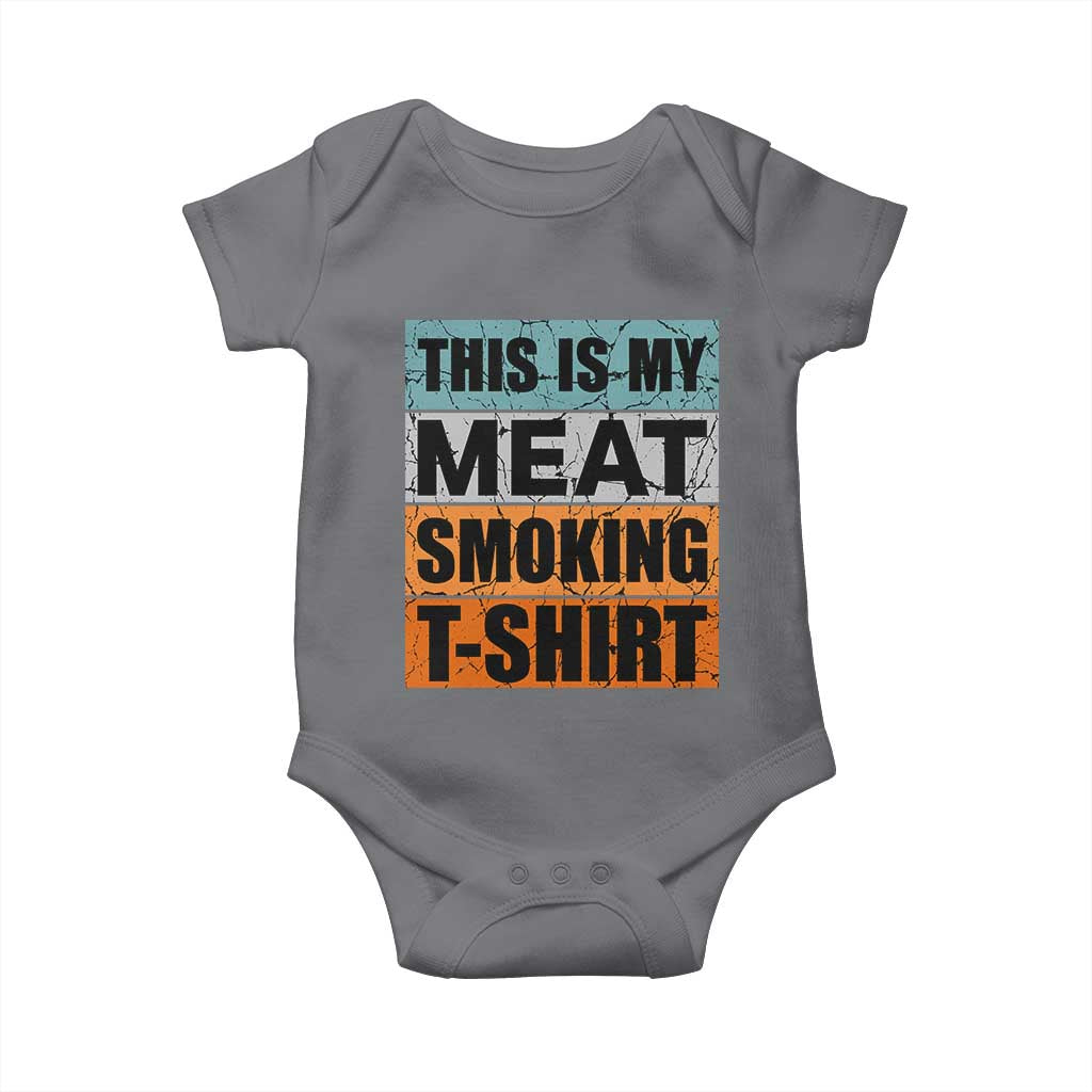 Retro BBQ Smoker This is My Meat Smoking Baby Onesie - Wonder Print Shop