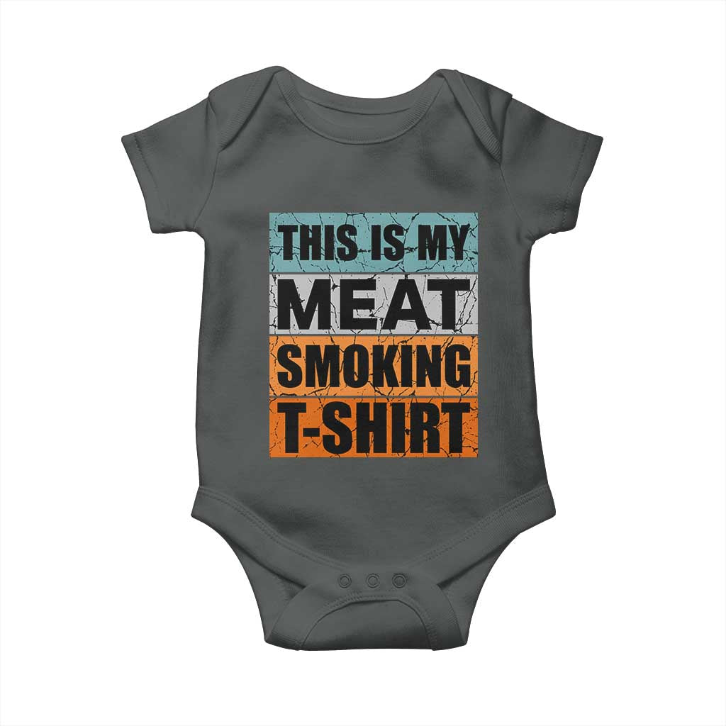 Retro BBQ Smoker This is My Meat Smoking Baby Onesie - Wonder Print Shop