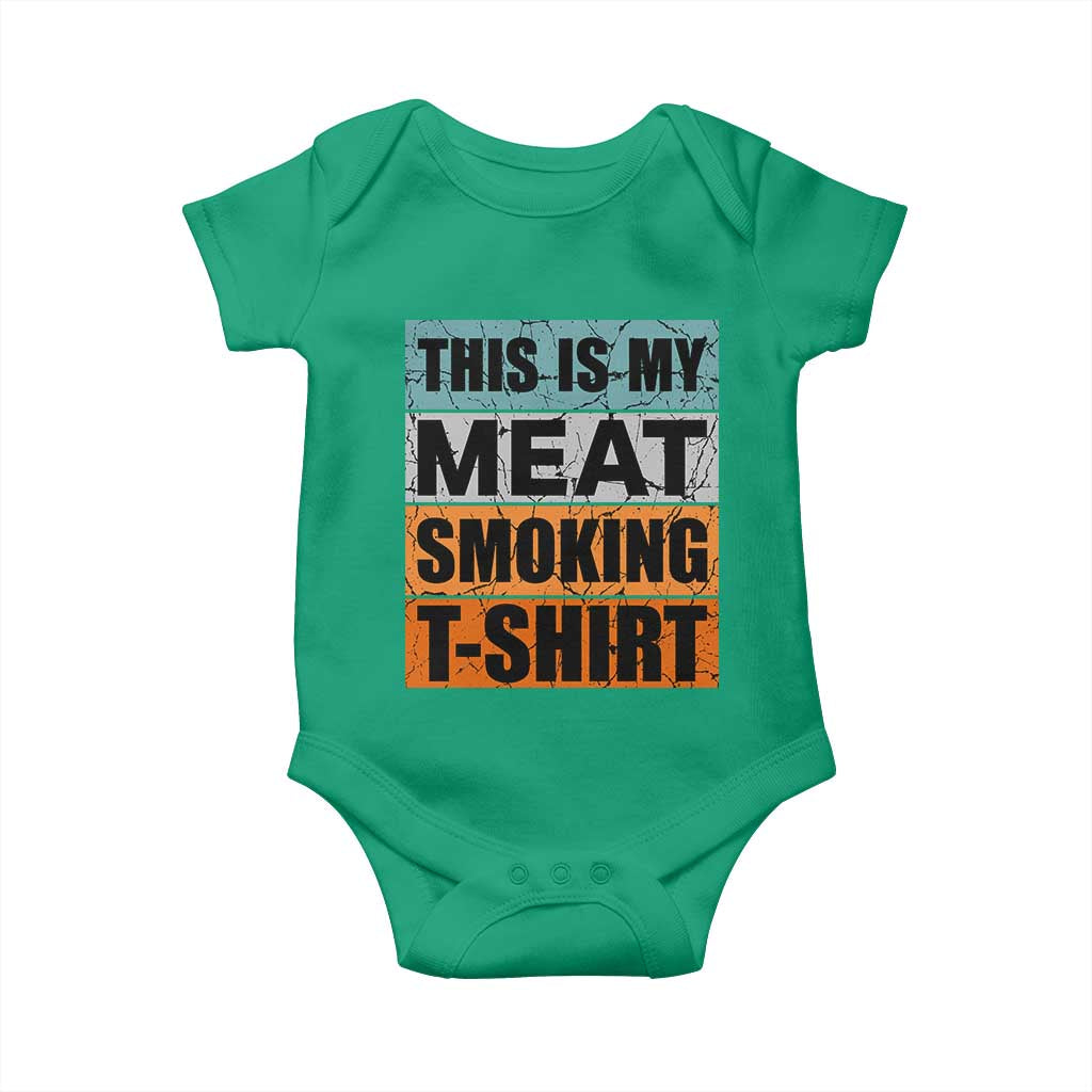 Retro BBQ Smoker This is My Meat Smoking Baby Onesie - Wonder Print Shop