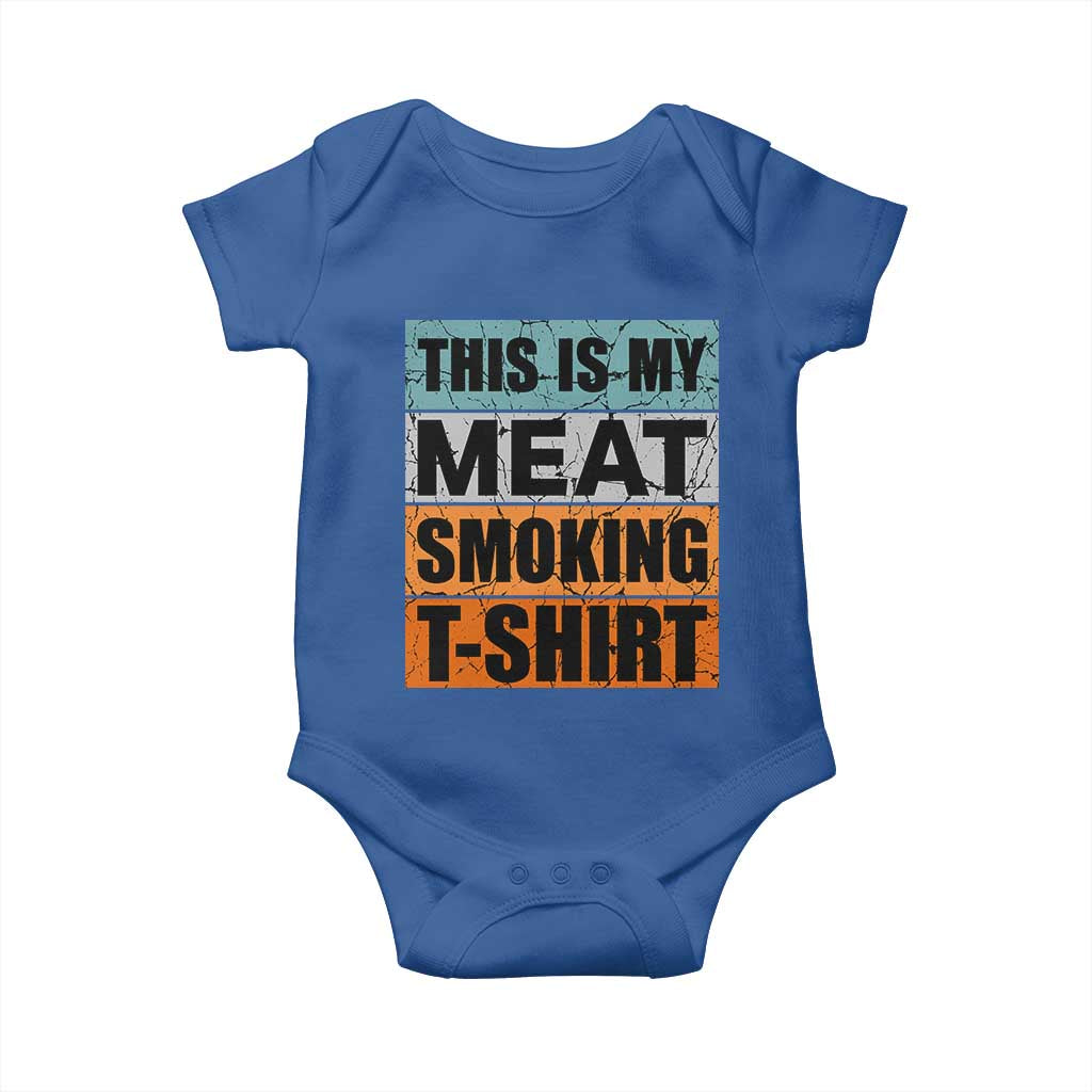 Retro BBQ Smoker This is My Meat Smoking Baby Onesie - Wonder Print Shop