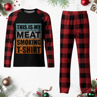 Retro BBQ Smoker This is My Meat Smoking Plaid Pajama Set - Wonder Print Shop