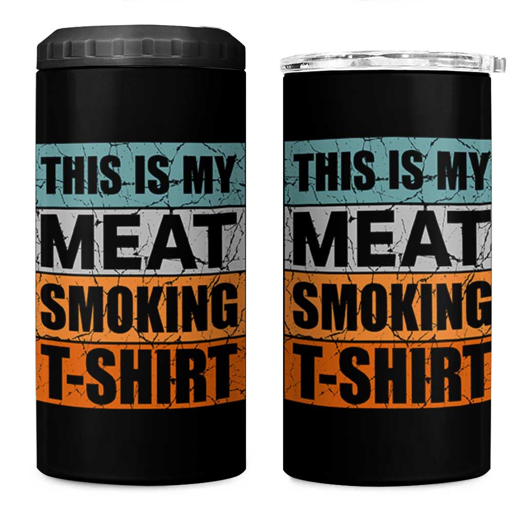 Retro BBQ Smoker This is My Meat Smoking 4 in 1 Can Cooler Tumbler - Wonder Print Shop