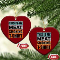 Retro BBQ Smoker This is My Meat Smoking Ceramic Ornament - Wonder Print Shop