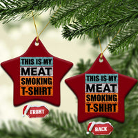 Retro BBQ Smoker This is My Meat Smoking Ceramic Ornament - Wonder Print Shop