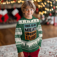 Retro BBQ Smoker This is My Meat Smoking Ugly Christmas Sweater - Wonder Print Shop