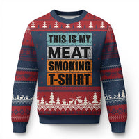 Retro BBQ Smoker This is My Meat Smoking Ugly Christmas Sweater - Wonder Print Shop