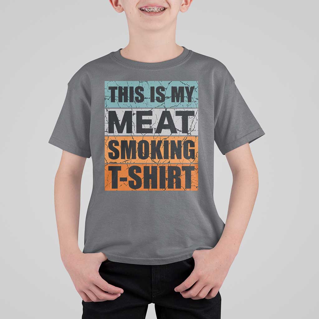 Retro BBQ Smoker This is My Meat Smoking T Shirt For Kid - Wonder Print Shop