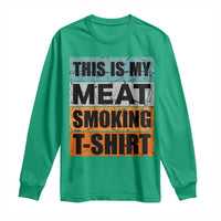 Retro BBQ Smoker This is My Meat Smoking Long Sleeve Shirt - Wonder Print Shop