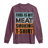 Retro BBQ Smoker This is My Meat Smoking Long Sleeve Shirt - Wonder Print Shop