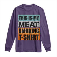 Retro BBQ Smoker This is My Meat Smoking Long Sleeve Shirt - Wonder Print Shop