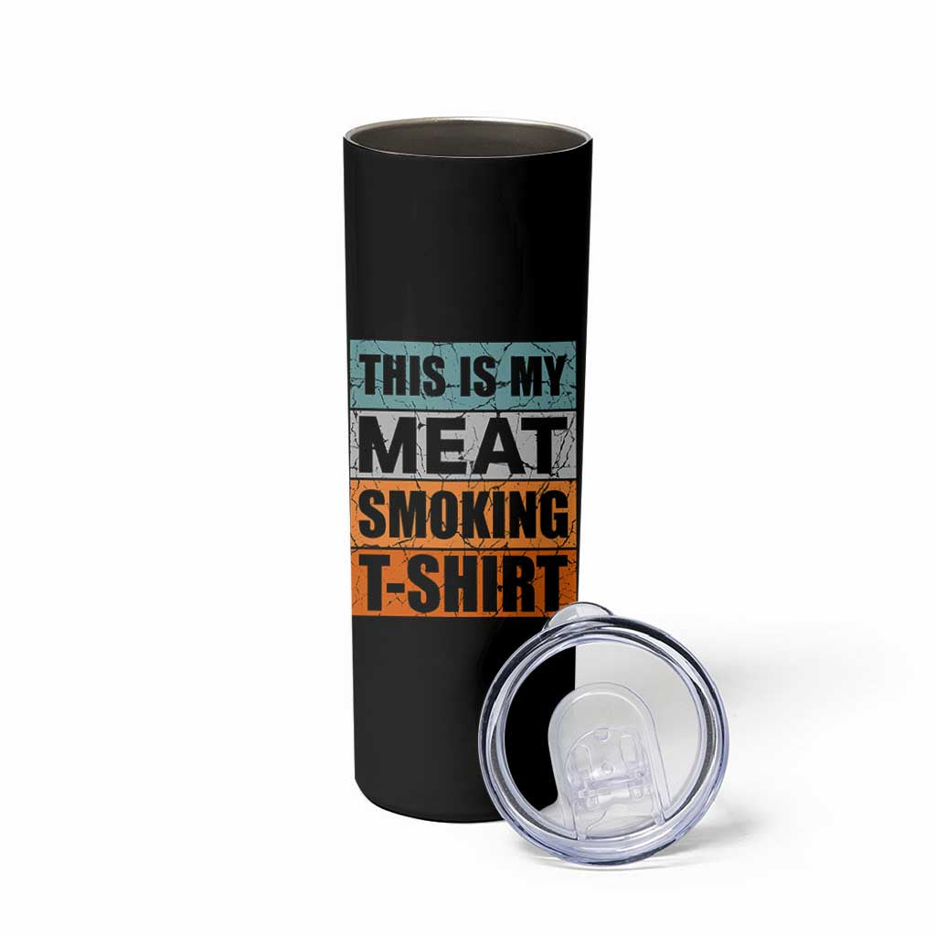 Retro BBQ Smoker This is My Meat Smoking Skinny Tumbler - Wonder Print Shop