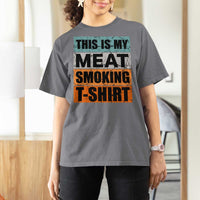 Retro BBQ Smoker This is My Meat Smoking T Shirt For Women - Wonder Print Shop