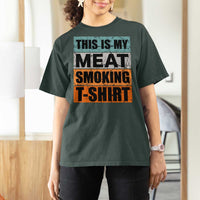 Retro BBQ Smoker This is My Meat Smoking T Shirt For Women - Wonder Print Shop
