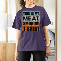 Retro BBQ Smoker This is My Meat Smoking T Shirt For Women - Wonder Print Shop