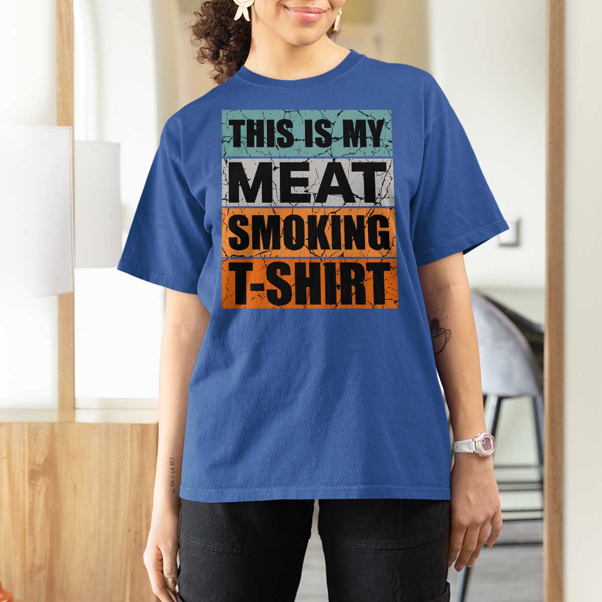 Retro BBQ Smoker This is My Meat Smoking T Shirt For Women - Wonder Print Shop