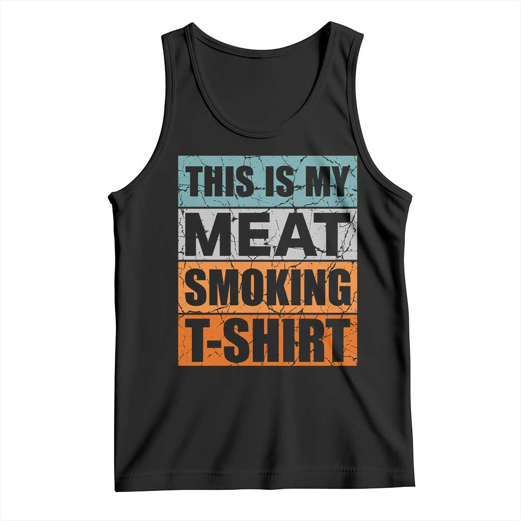 Retro BBQ Smoker This is My Meat Smoking Tank Top - Wonder Print Shop