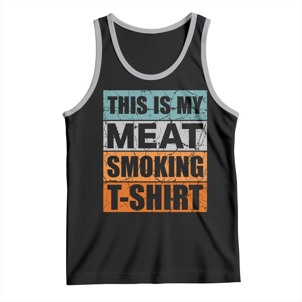 Retro BBQ Smoker This is My Meat Smoking Tank Top - Wonder Print Shop