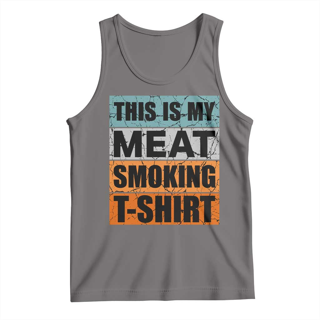Retro BBQ Smoker This is My Meat Smoking Tank Top - Wonder Print Shop
