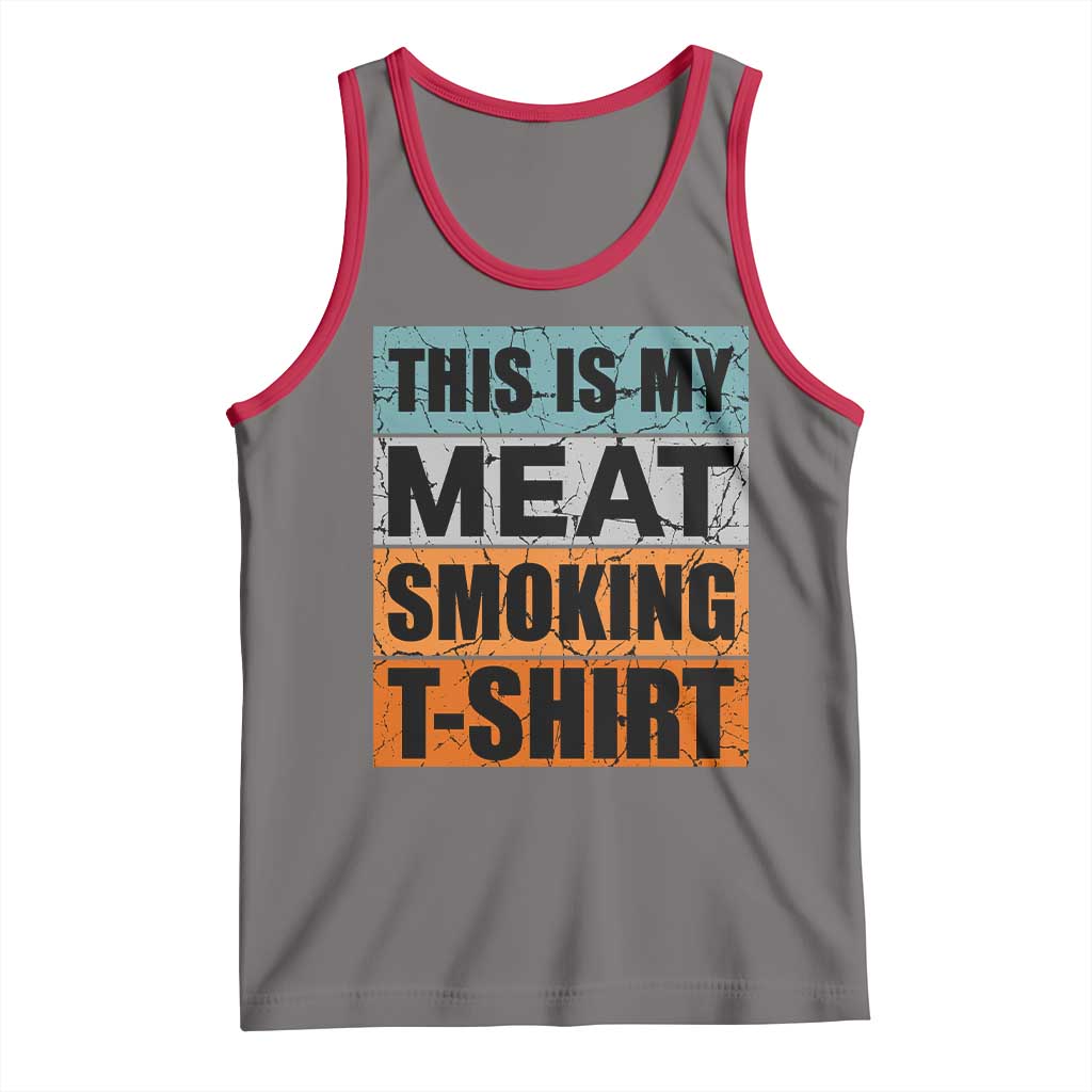 Retro BBQ Smoker This is My Meat Smoking Tank Top - Wonder Print Shop