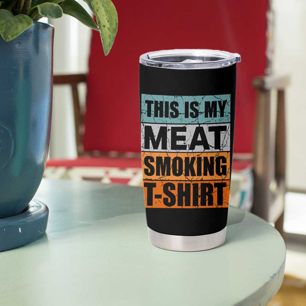 Retro BBQ Smoker This is My Meat Smoking Tumbler Cup - Wonder Print Shop