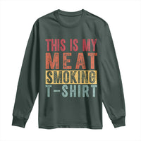 Vintage BBQ This Is My Meat Smoking Long Sleeve Shirt