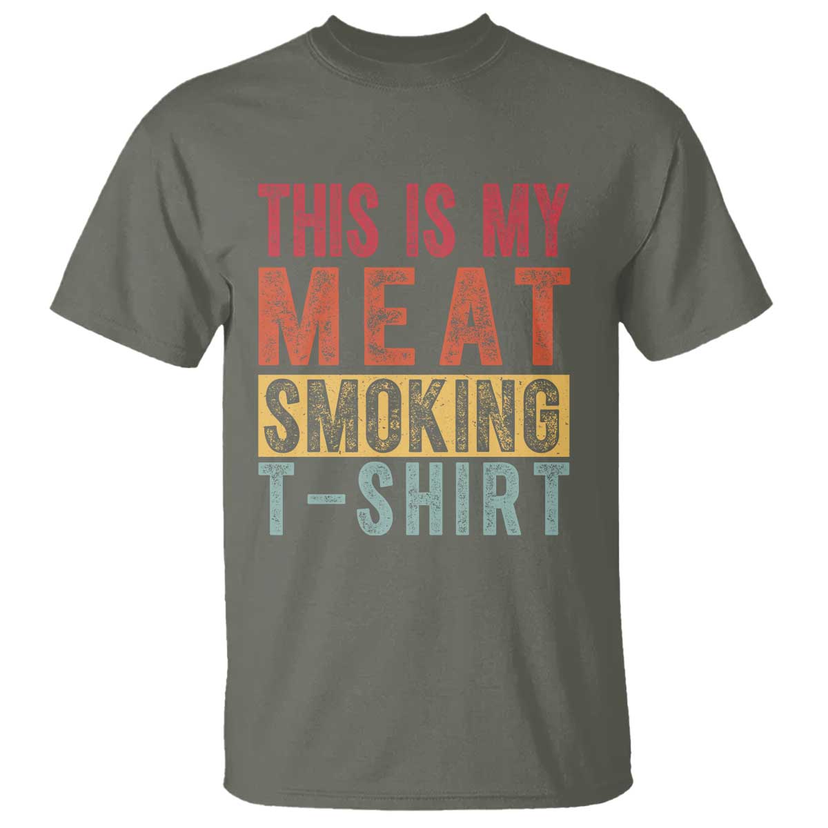 Vintage BBQ This Is My Meat Smoking T Shirt - Wonder Print Shop