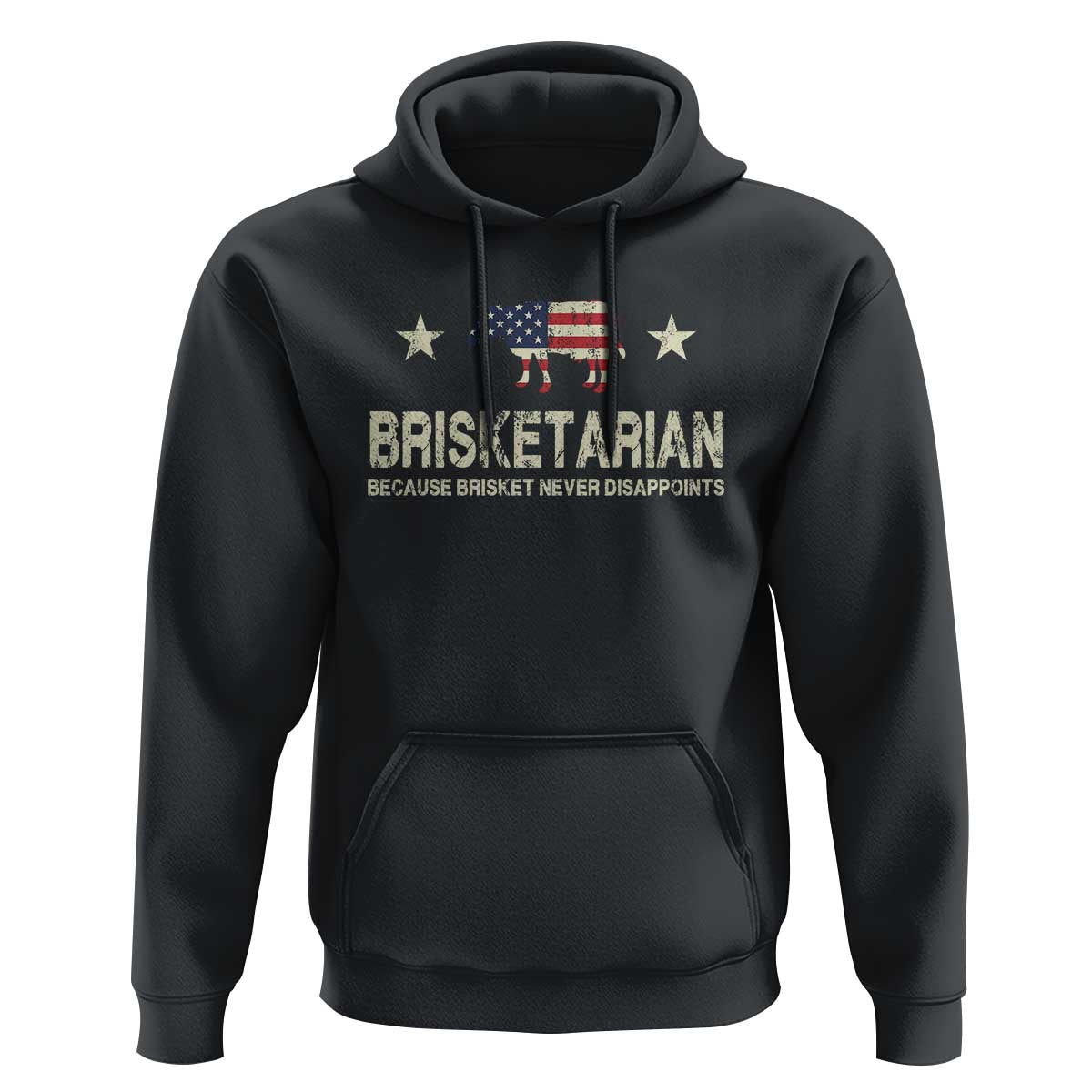 BBQ Hoodie Brisketarian Because Brisket Never Disappoints American Flag
