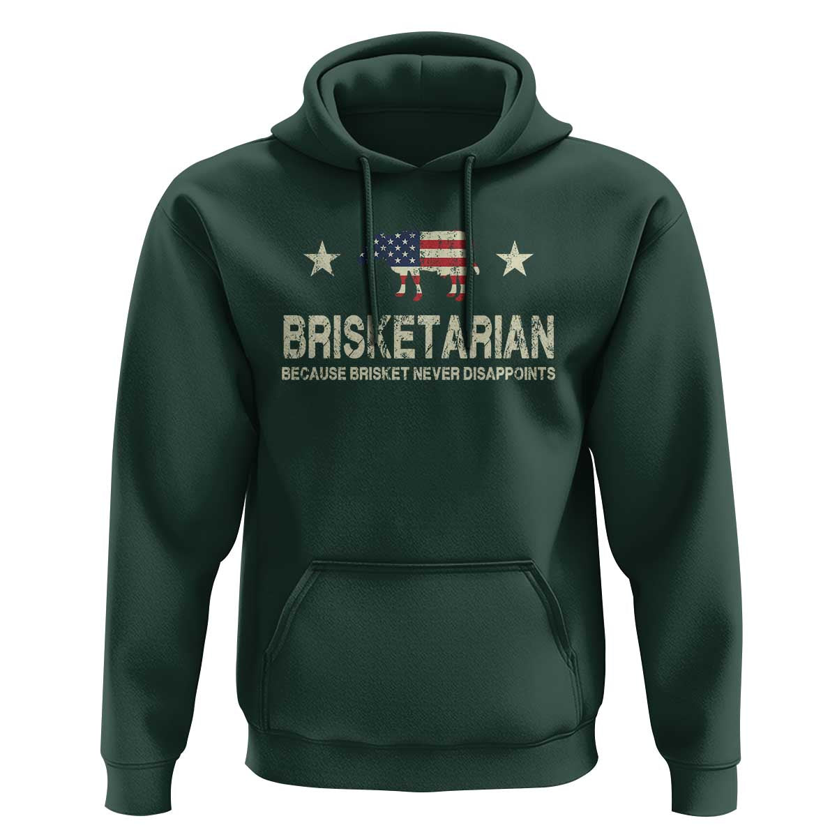 BBQ Hoodie Brisketarian Because Brisket Never Disappoints American Flag