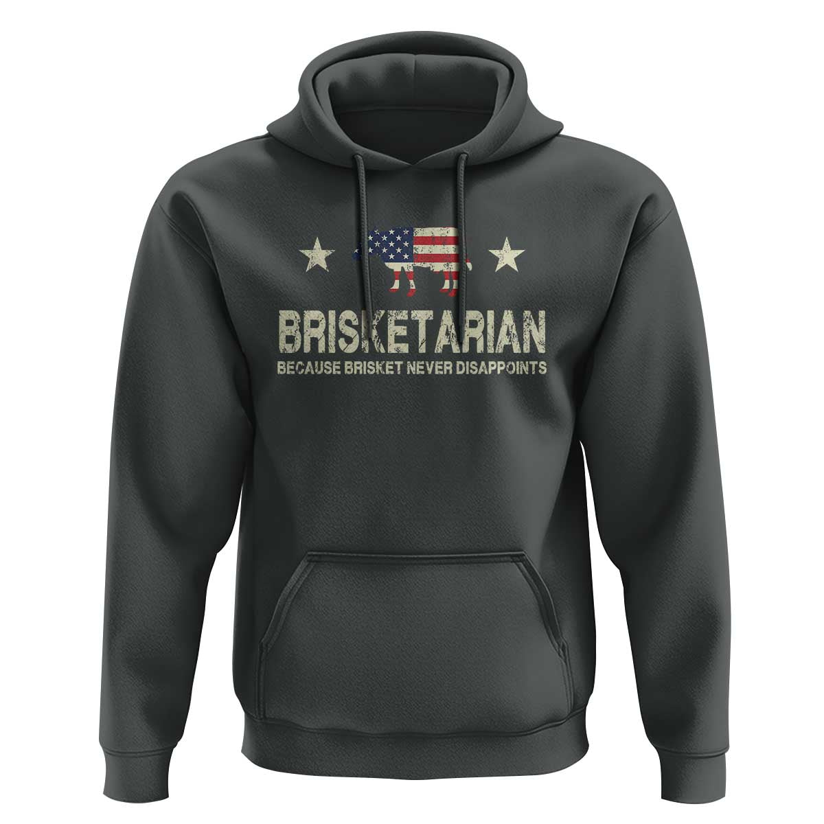 BBQ Hoodie Brisketarian Because Brisket Never Disappoints American Flag