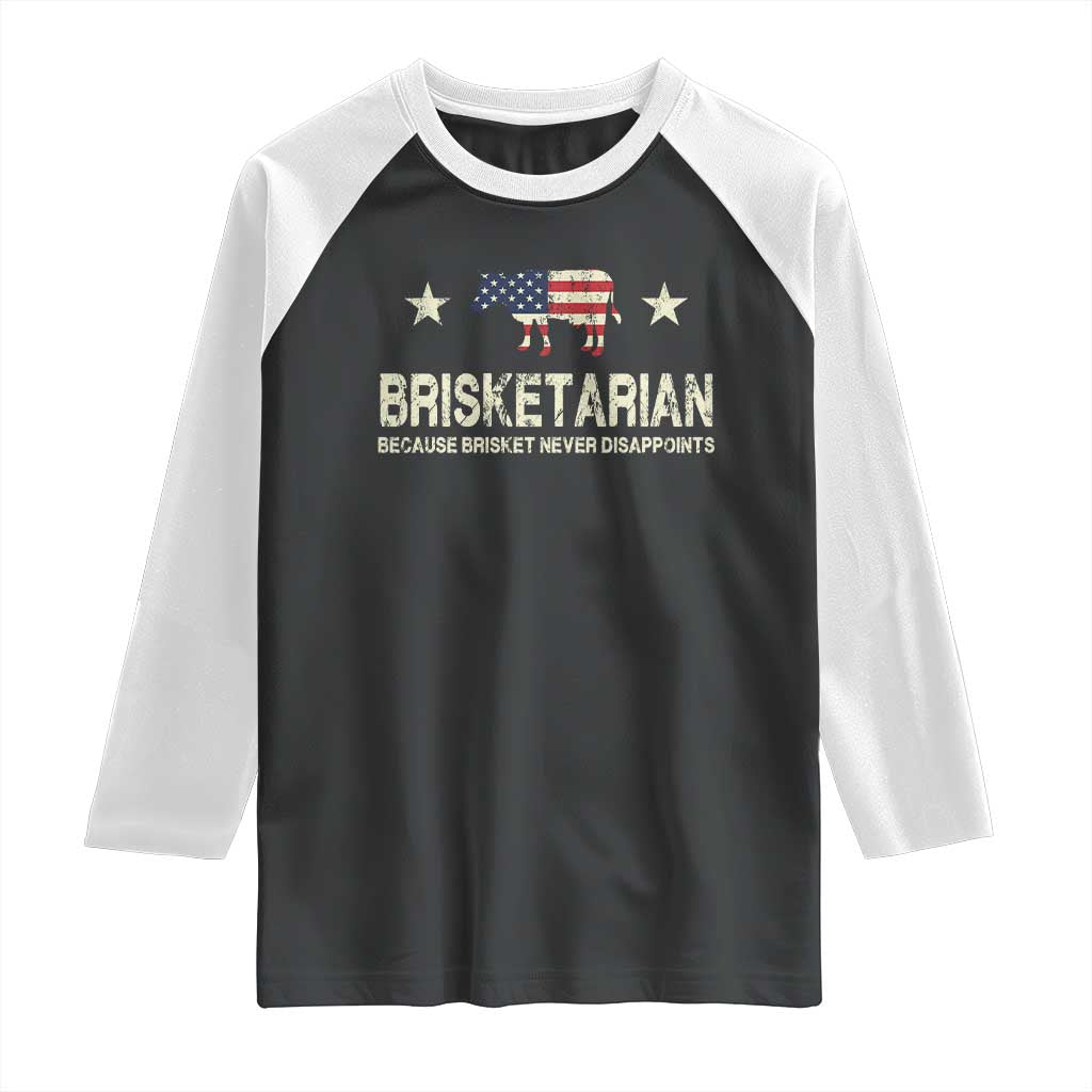 BBQ Raglan Shirt Brisketarian Because Brisket Never Disappoints American Flag