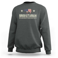 BBQ Sweatshirt Brisketarian Because Brisket Never Disappoints American Flag - Wonder Print Shop