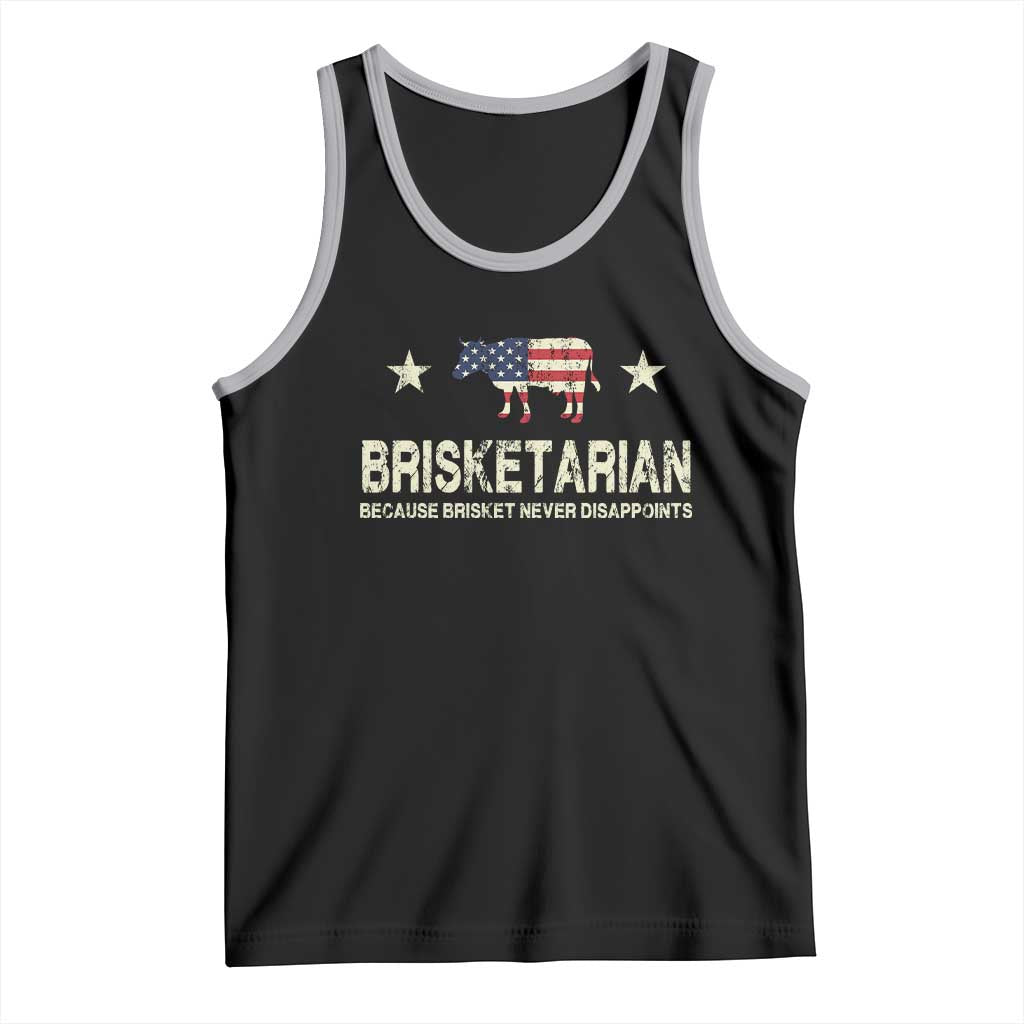 BBQ Tank Top Brisketarian Because Brisket Never Disappoints American Flag
