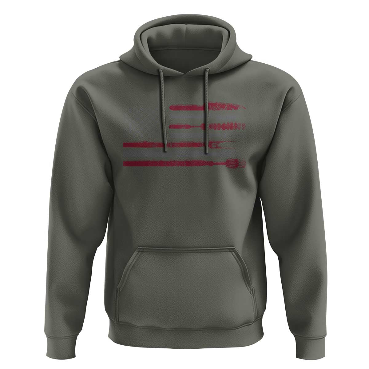 BBQ Hoodie With Red Line American Flag Meat Smoker Grilling Gifts