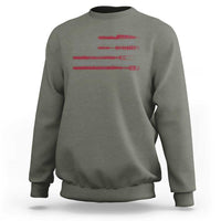 BBQ Sweatshirt With Red Line American Flag Meat Smoker Grilling Gifts - Wonder Print Shop